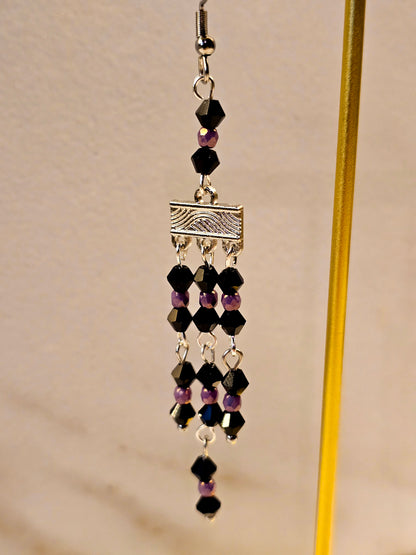 Midnight Amethyst Cascade Earrings