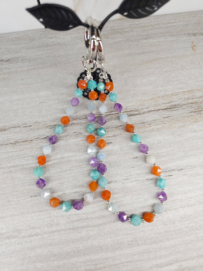 Gemstone Harmony Wristlet Keychain