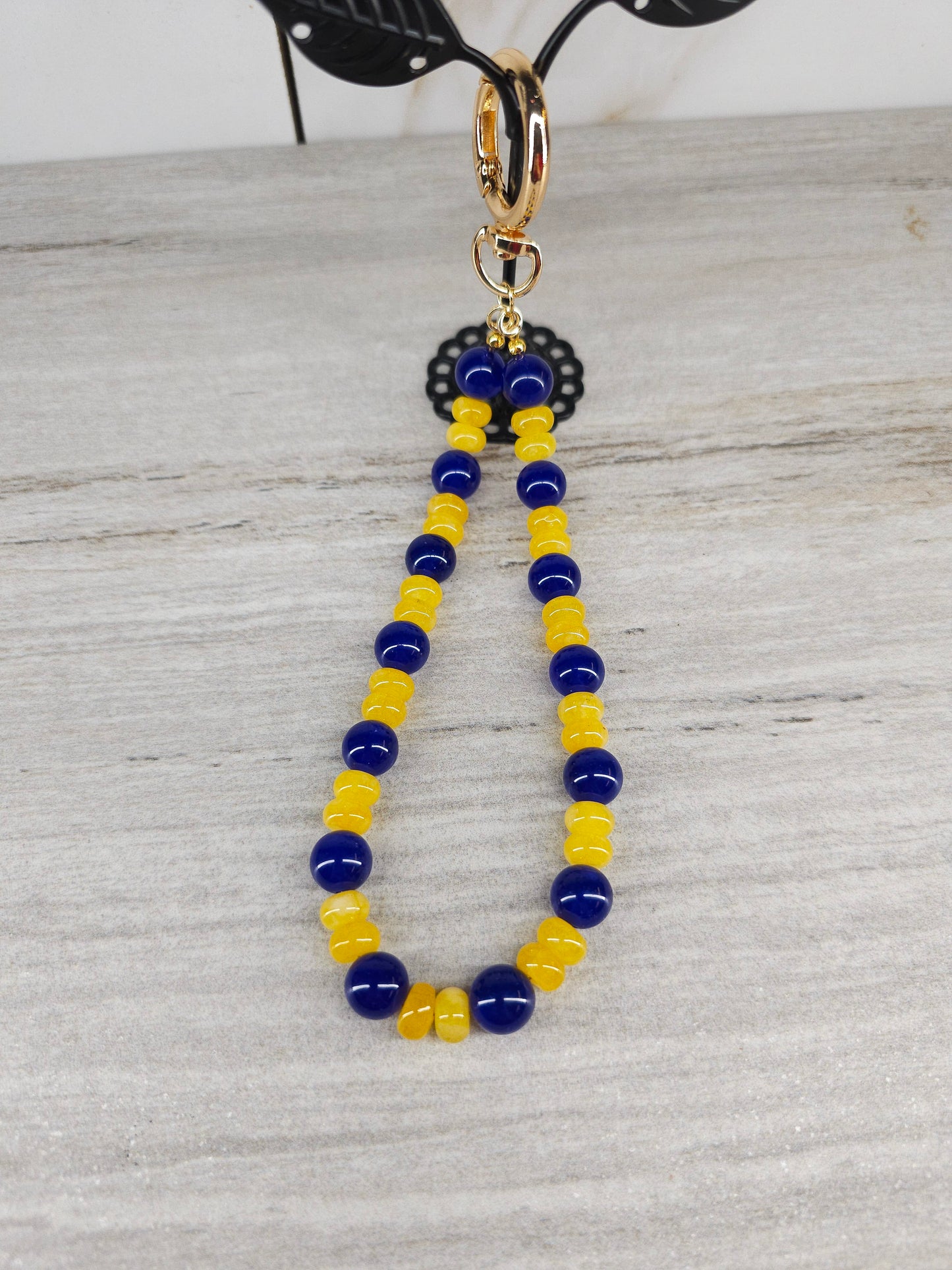 Game Day Spirit Beaded Wristlet Keychain