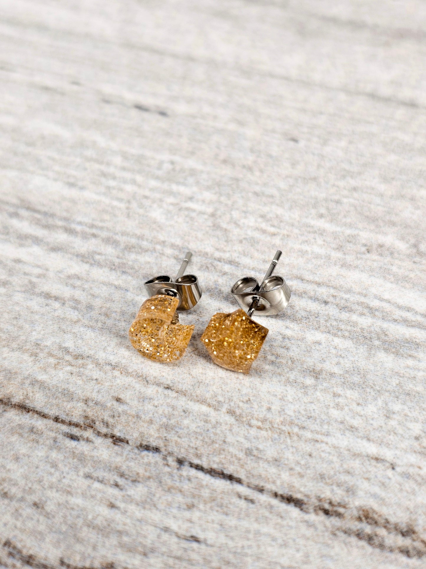 Moon & Star Resin Stud Earrings