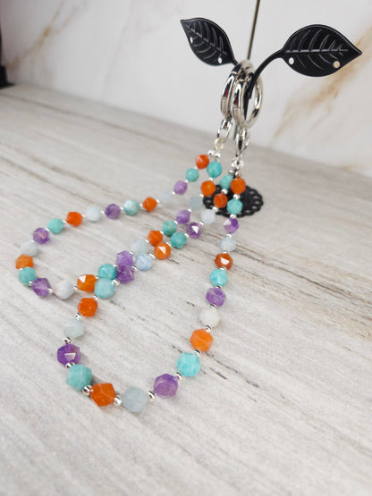 Gemstone Harmony Wristlet Keychain