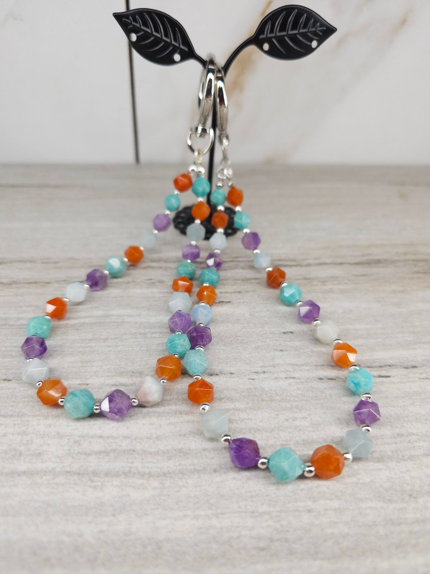 Gemstone Harmony Wristlet Keychain