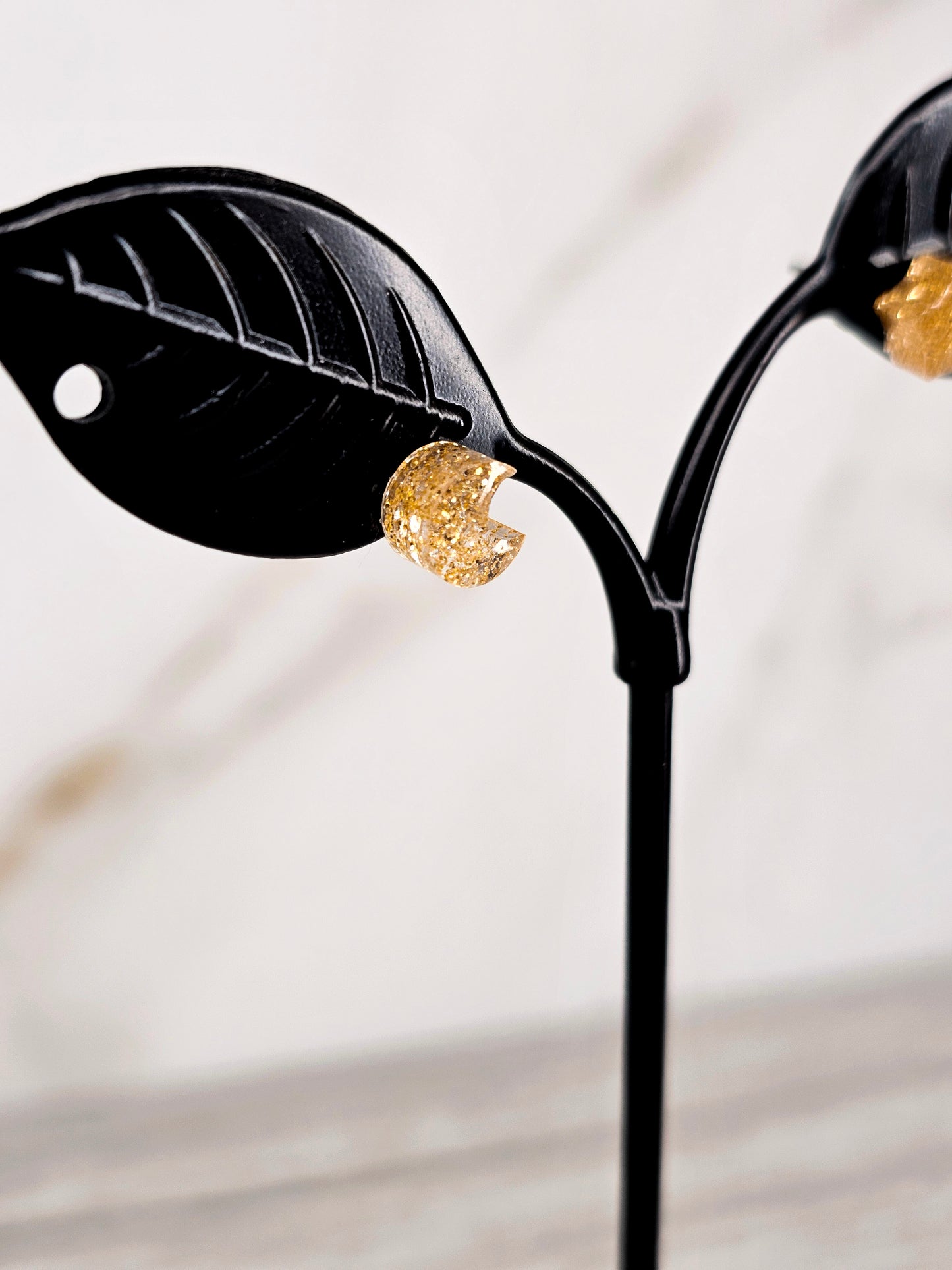 Moon & Star Resin Stud Earrings