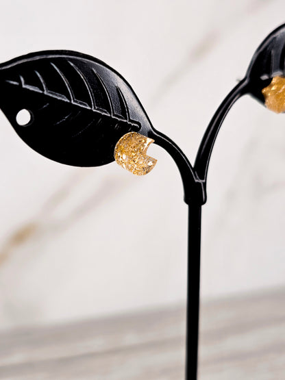 Moon & Star Resin Stud Earrings