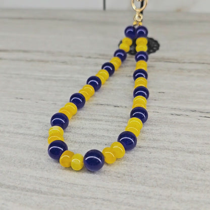 Game Day Spirit Beaded Wristlet Keychain