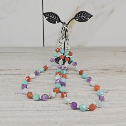 Gemstone Harmony Wristlet Keychain